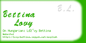 bettina lovy business card